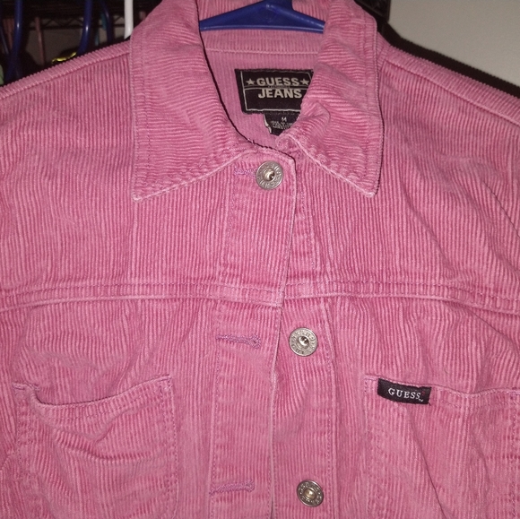 Guess women's pink cordoroy jacket - Picture 2 of 5